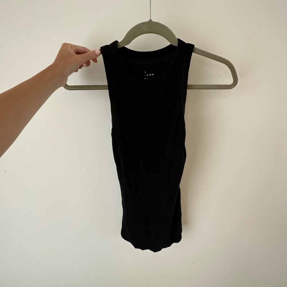 Black high neck tank top